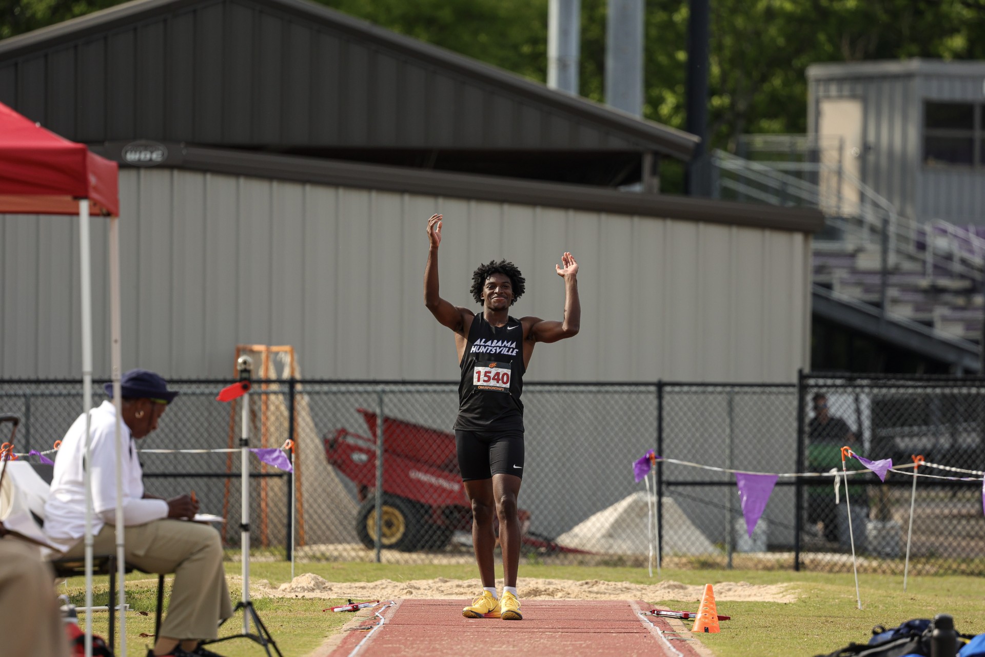Julius Williams III competing in track and field